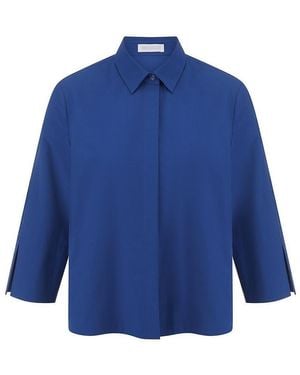 St. Emile Bluse Mit 3/4-Arm, Gr. S - Blau