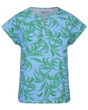 Green Cotton Shirt Asta - Blau