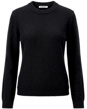 Peter Hahn Rundhals-Pullover - Schwarz