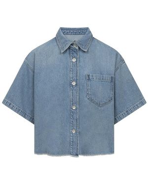 RAFFAELLO ROSSI Jeansbluse Zuri - Blau