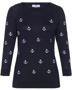 Peter Hahn Pullover aus 100% baumwolle pima cotton, , gr. 36, baumwolle - Blau