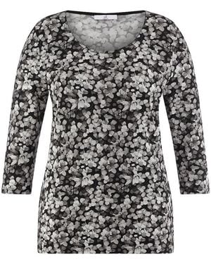 Anna Aura Rundhals-Shirt 3/4-Arm - Schwarz