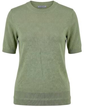 Peter Hahn Rundhals-Pullover - Grün