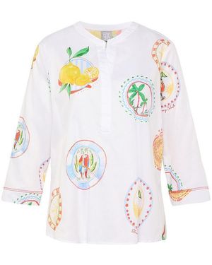 Rabe Bluse 3/4-arm - Weiß