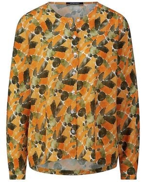 Peter Hahn Bluse Am Rundhals-Ausschnitt, Gr. Xl - Orange