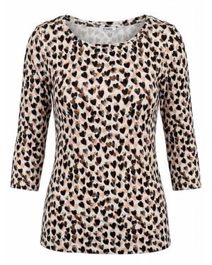 efixelle Rundhals-Shirt 3/4-Arm - Schwarz