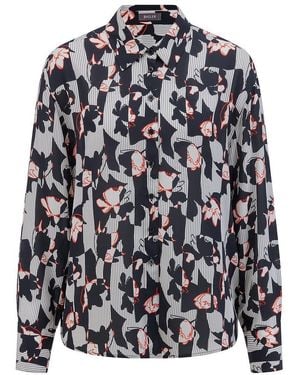 Basler Long-Bluse Mit Überschnittener Schulter, Gr. S - Mehrfarbig