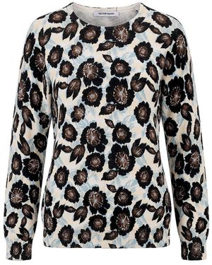 Peter Hahn Rundhals-Pullover - Schwarz
