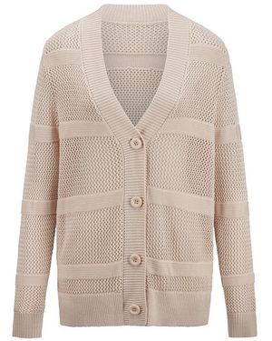 Basler Long-Strickjacke, Gr. S - Natur