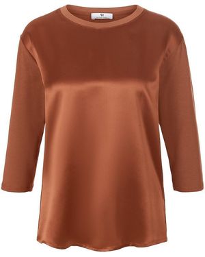 Peter Hahn Blusen-Shirt Seide - Braun