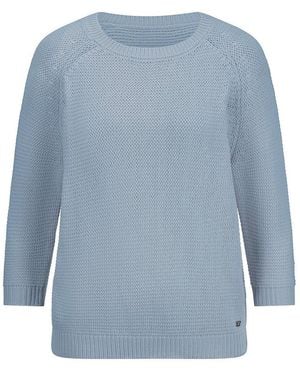 Basler Rundhals-Pullover - Blau
