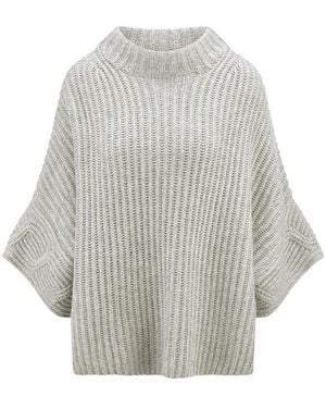 include Pullover Mit 3/4-Arm Aus Schurwolle Und Kaschmir, Gr - Grau