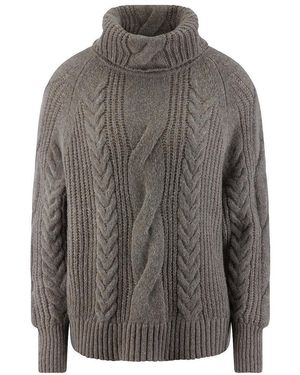 include Rollkragen-pullover - Grau