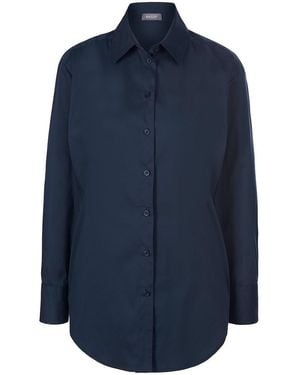 Basler Long-bluse, , gr. 42, baumwolle - Blau