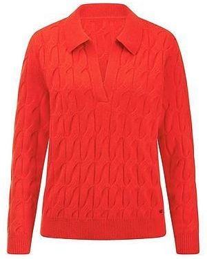 Basler Polotrui Lange Mouwen Van - Rood