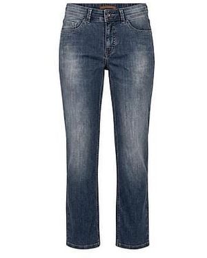 M·a·c Enkellange Straight Fit-Jeans Van - Blauw