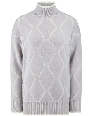 Basler Long-Strickpullover - Grau