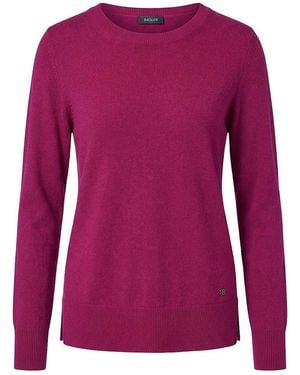 Basler Rundhals-Pullover 1/1-Raglanarm Und Kaschmir - Lila