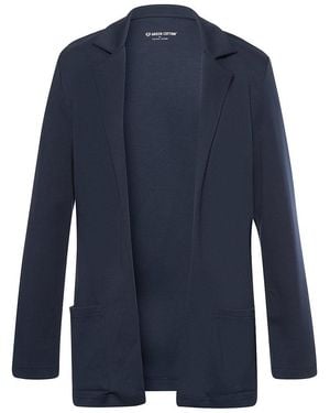 Green Cotton Jersey-Blazer Elise - Blau