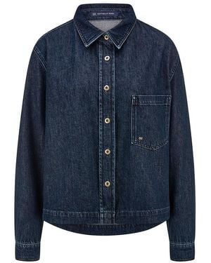 RAFFAELLO ROSSI Jeansbluse - Blau