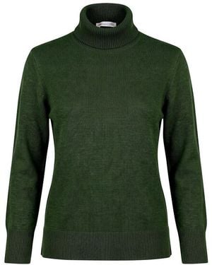 Peter Hahn Rollkragen-Pullover - Grün