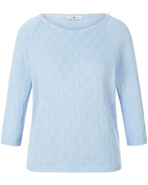 Peter Hahn Rundhals-pullover aus 100% supima®-baumwolle, , gr. 36, baumwolle - Blau