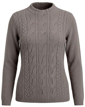 Peter Hahn Rundhals-Pullover - Grau