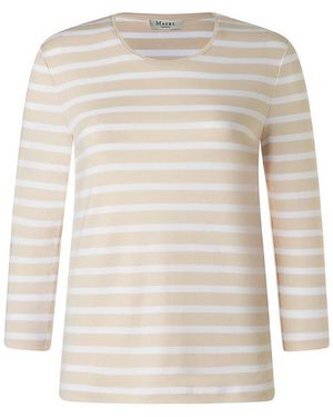 Maerz Rundhals-Shirt Mit 3/4-Arm, Gr. S - Weiß