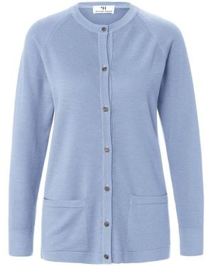 Peter Hahn Strickjacke aus 100%schurwolle pure tasmanian wool, , gr. 36, schurwolle - Blau