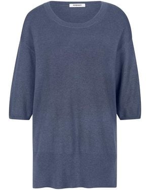 include Rundhals-Pullover Aus Kaschmir Und Seide - Blau