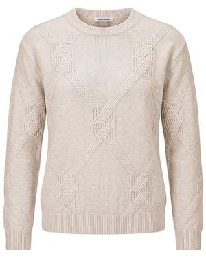 Peter Hahn Rundhals-Pullover - Natur