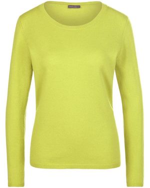 Peter Hahn Rundhals-Pullover Aus Schurwolle Und Kaschmir - Gelb