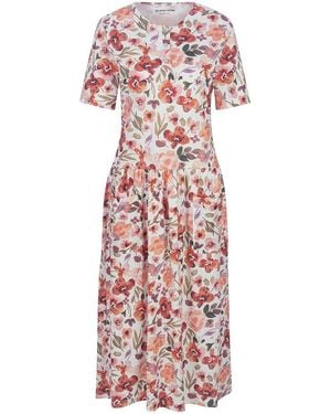 Green Cotton Jersey-Kleid Hanne - Rot