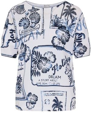 Rabe Rundhals-Pullover, Gr. S - Mehrfarbig