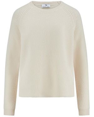 Peter Hahn Rundhals-Pullover Kaschmir - Weiß