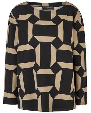 Doris Streich Sweatshirt 3/4-Arm - Schwarz