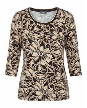 Basler Rundhals-Shirt 3/4-Arm - Braun