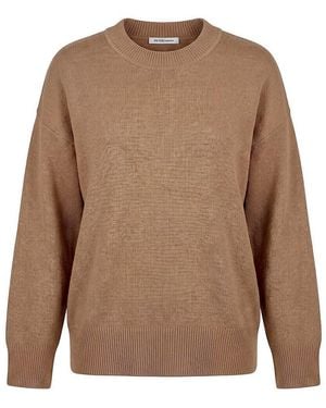 Peter Hahn Rundhals-Pullover Kaschmir - Braun