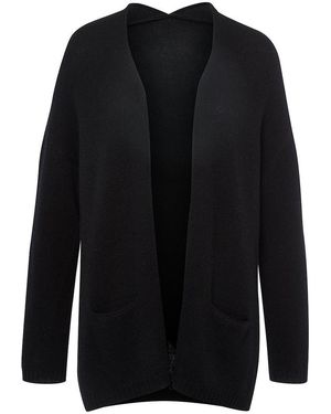 include Strickjacke Aus 100% Kaschmir, Gr. S - Schwarz