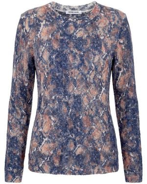 Peter Hahn Rundhals-Pullover - Blau