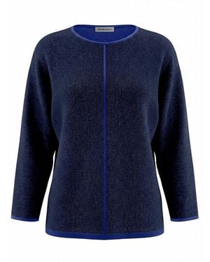 Peter Hahn Rundhals-Pullover - Blau