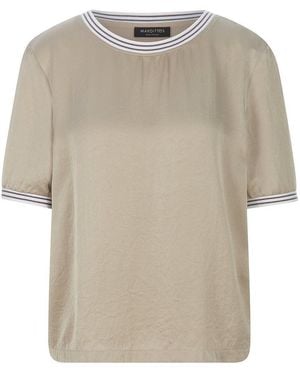 Margittes Rundhals-Shirt - Natur