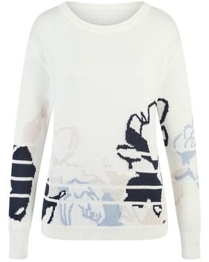 Basler Rundhals-Pullover - Weiß