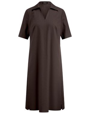 Peter Hahn Kleid hemdkragen - Schwarz
