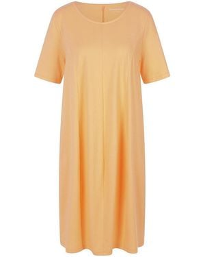 Green Cotton Jersey-Kleid Oda - Orange