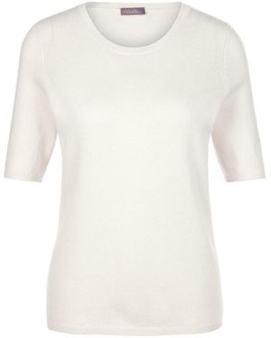 include Rundhals-pullover aus schurwolle und kaschmir, , gr. 38, schurwolle - Weiß
