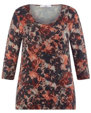 Anna Aura Rundhals-Shirt 3/4-Arm - Rot