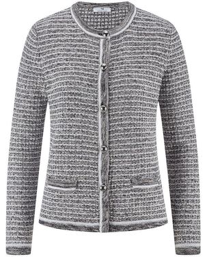 Peter Hahn Rundhals-Cardigan - Grau