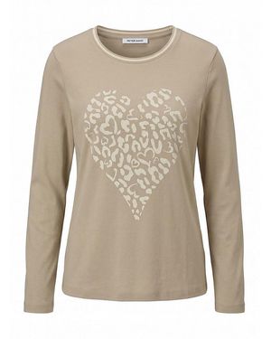 Peter Hahn Shirt Rundhals-Ausschnitt - Natur