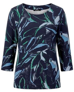 Peter Hahn Rundhals-Shirt 3/4-Arm - Blau